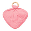 Kyte Baby Bamboo Lovey Blankie w/Removable Beechwood Teething Ring -Rose Pink