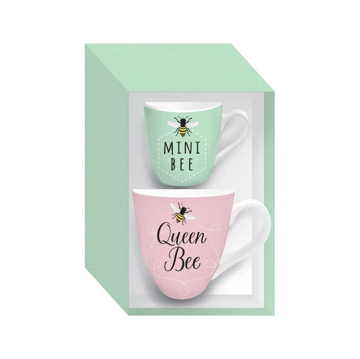 Mug Gift Set - Queen Bee & Mini Bee, 2 PC Set