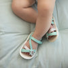  	9635 Mayoral Strappy Butterfly Sandals, Aqua/Cream lifestyle