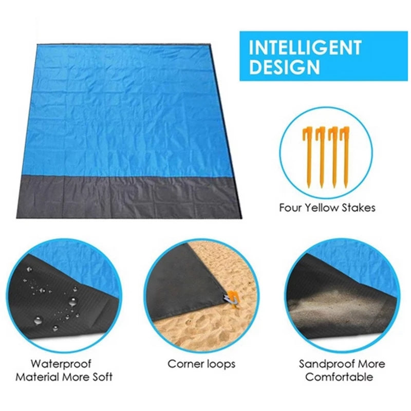 Sand Proof & Waterproof Beach Mat & Picnic Blanket (4 COLOR OPTIONS)