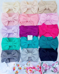 XL bow headwrap & headband, soft, 7", baby and kids